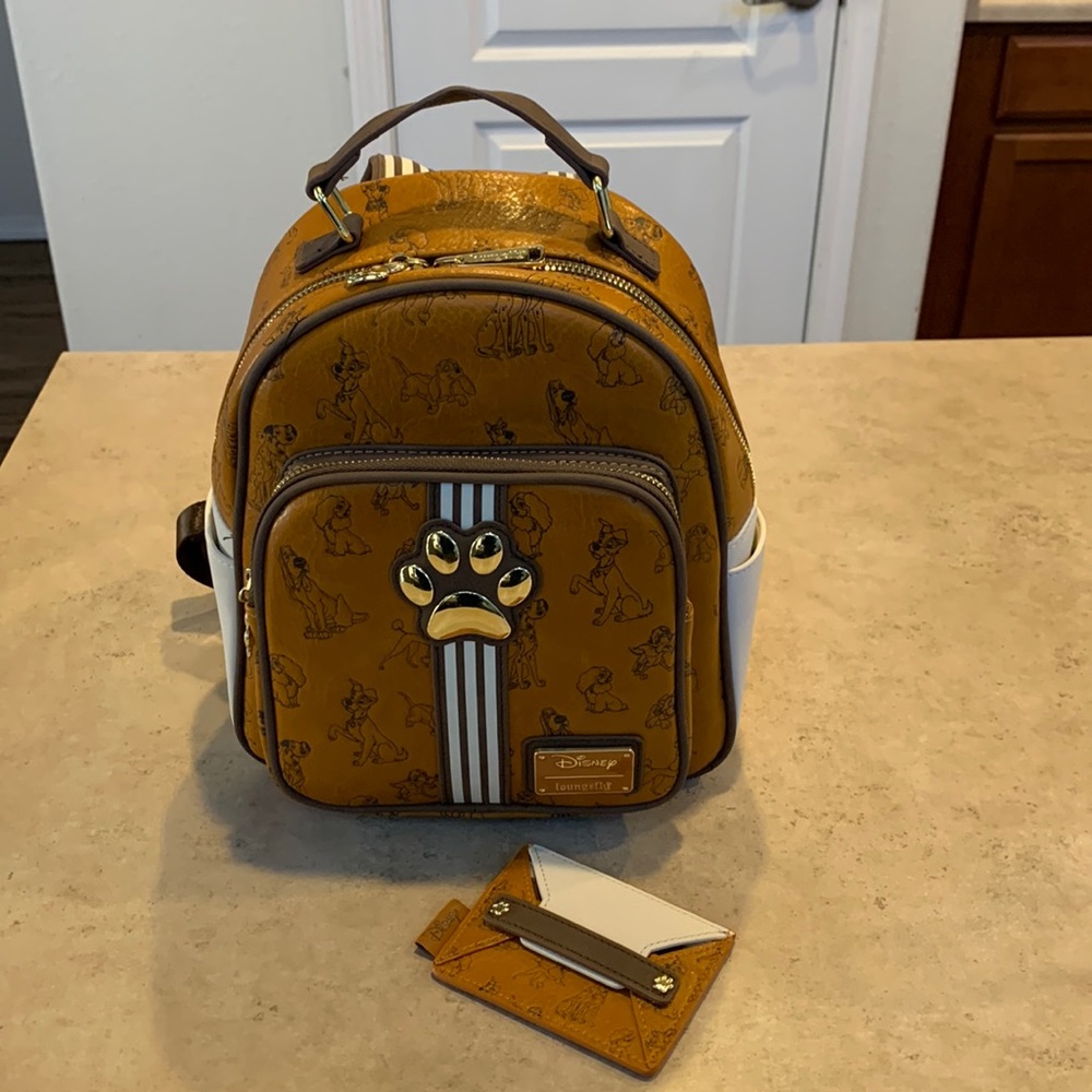 Loungefly Disney Dog Mini Backpack and Card Holder - Gently used